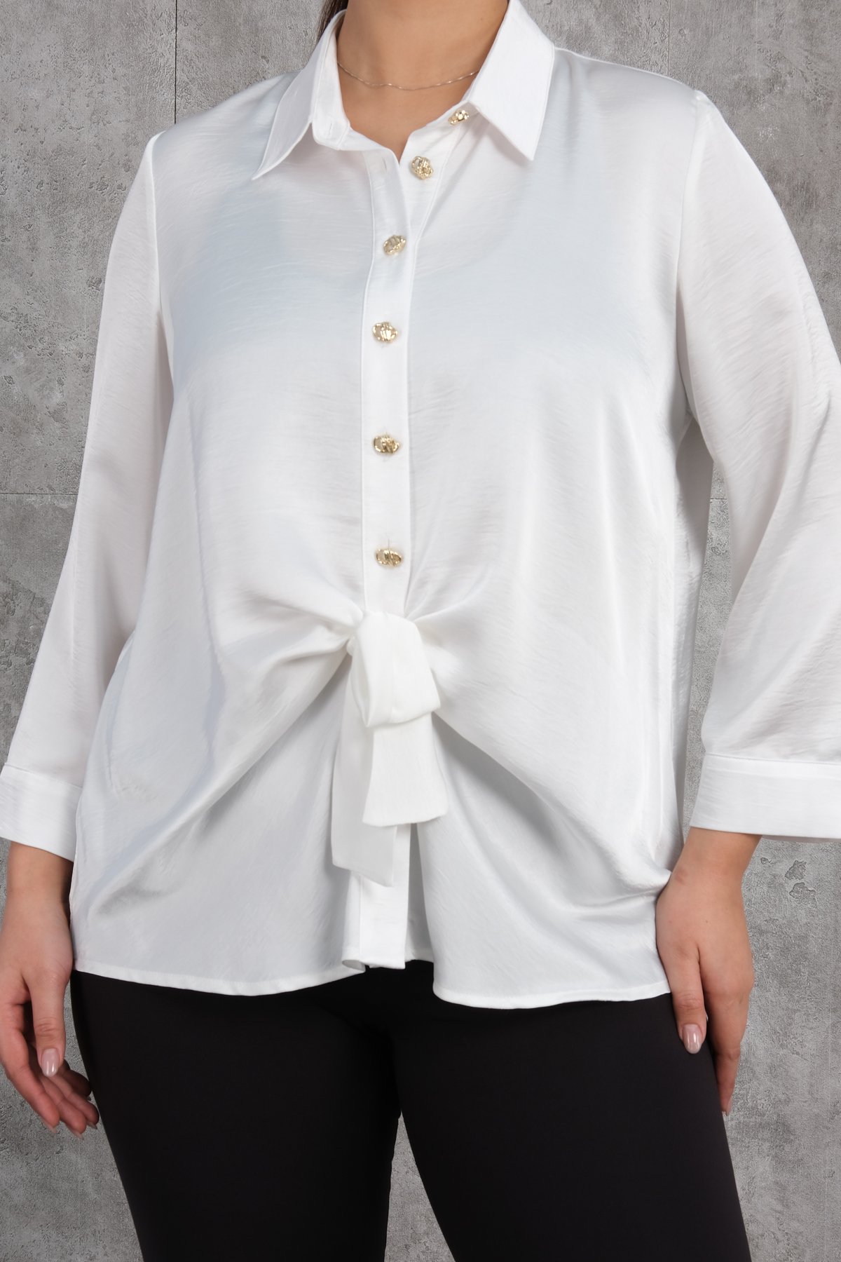 Plus Size Blouse-White