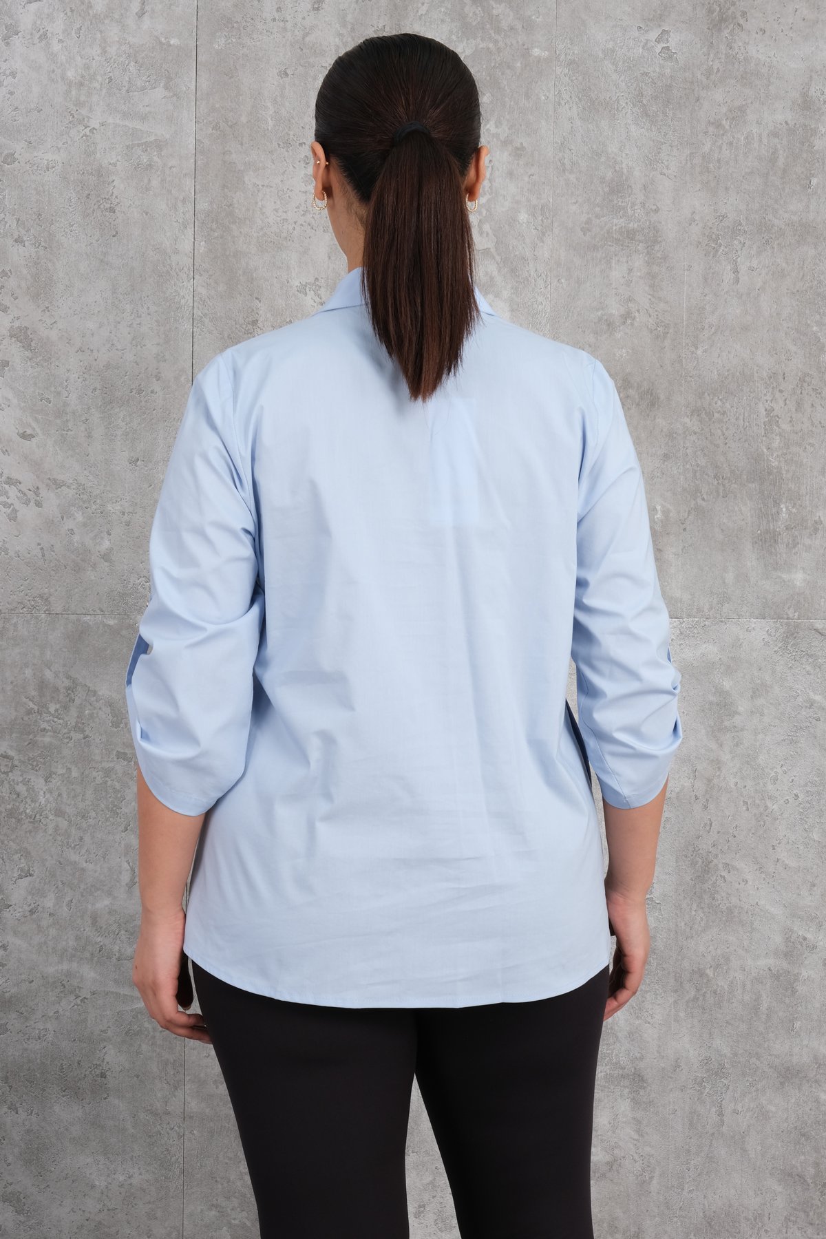 Plus Size Shirt-Blue