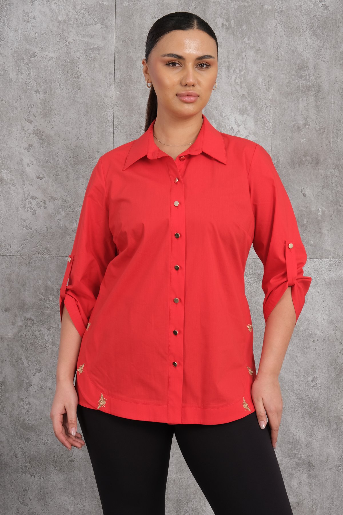 Plus Size Shirt-Red