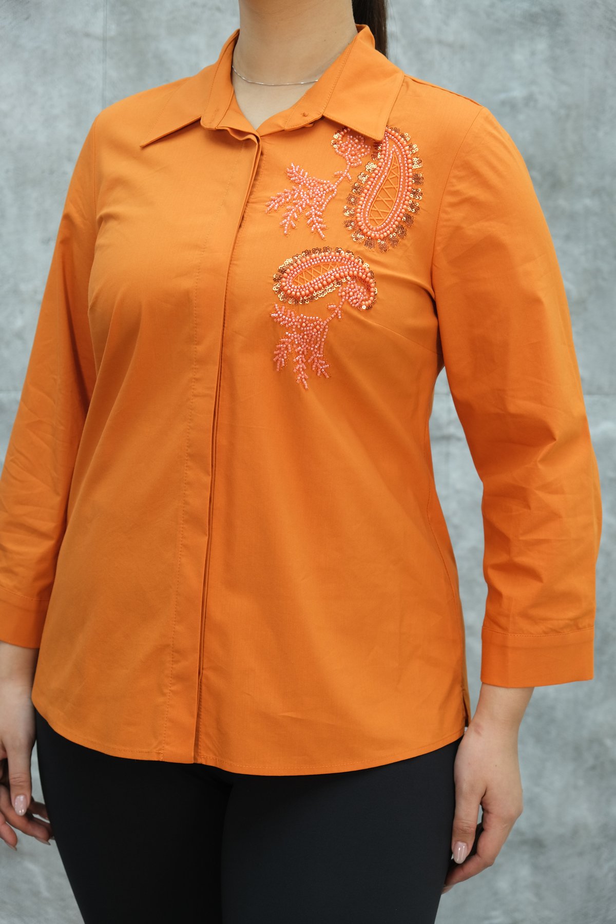 Super Plus Size Shirt-Orange