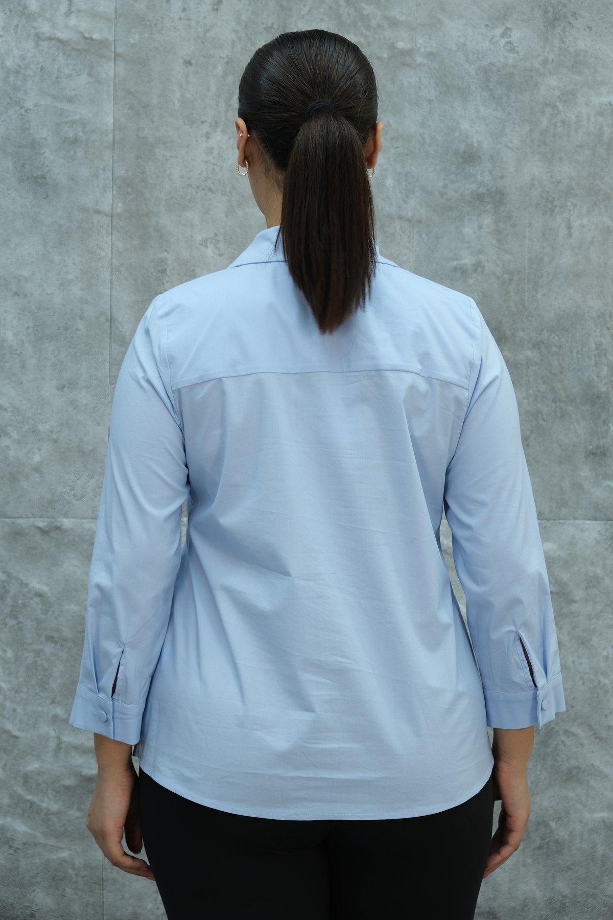 Plus Size Shirt-Blue