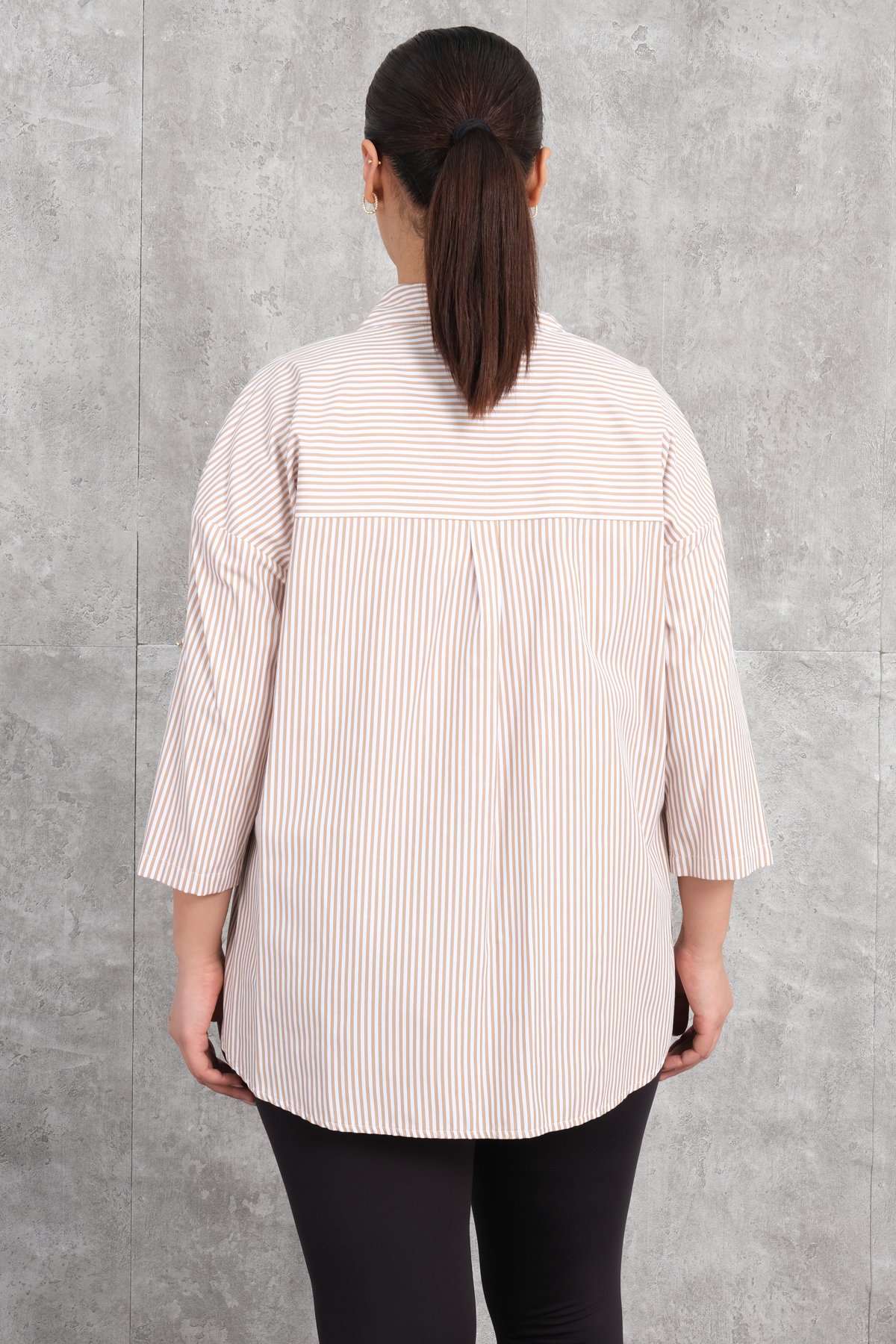 Super Plus Size Shirt-Brown