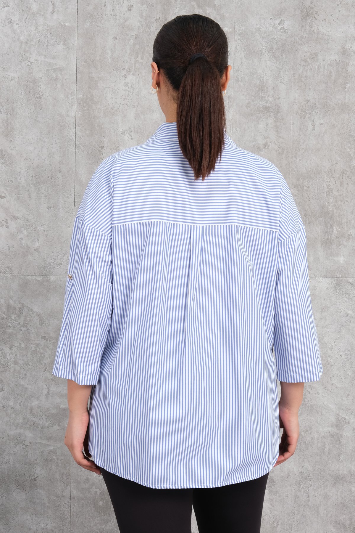 Super Plus Size Shirt-Dark Blue