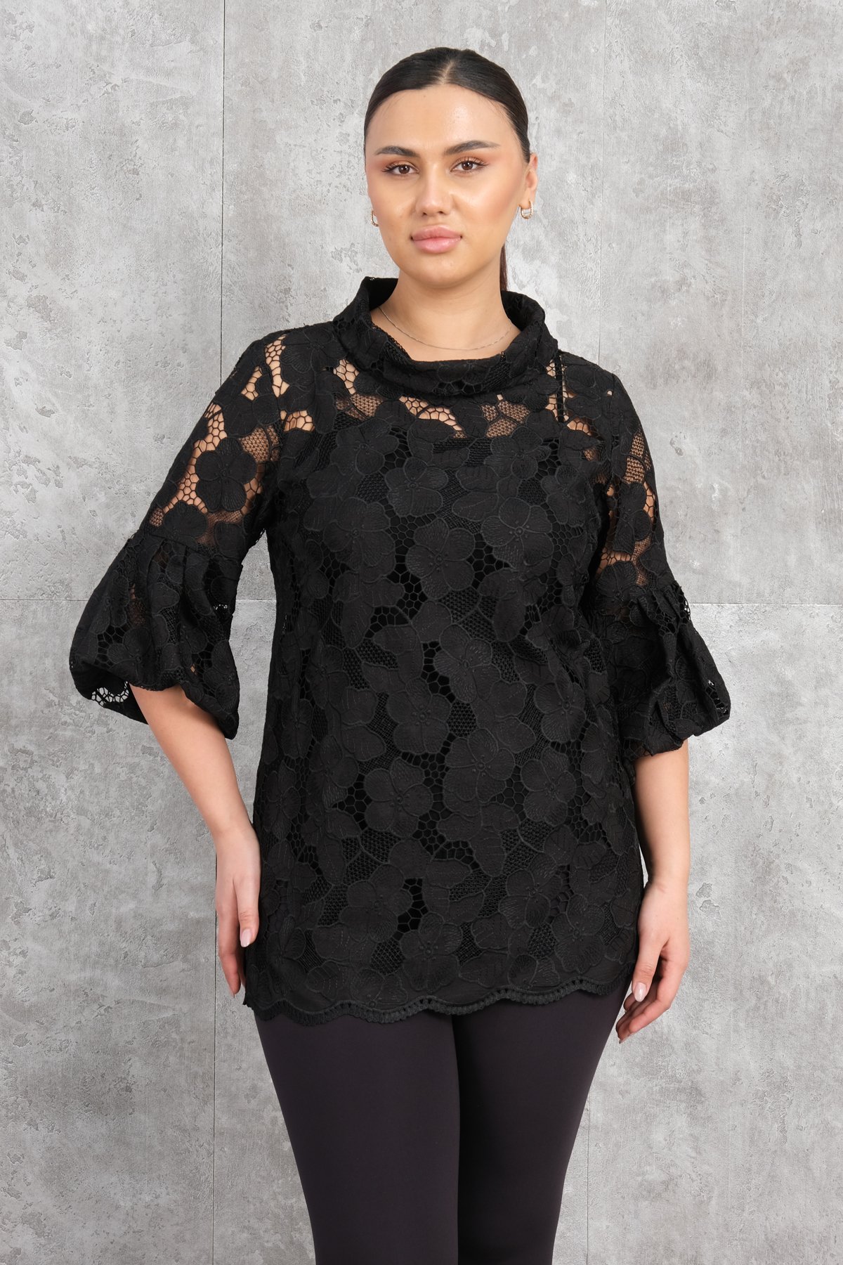 Plus Size Blouse-Black