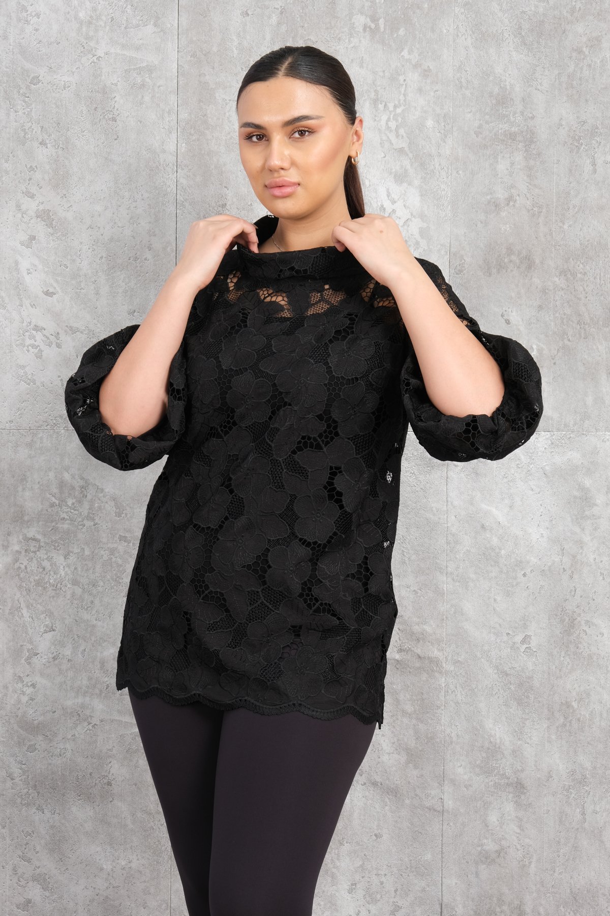 Plus Size Blouse-Black