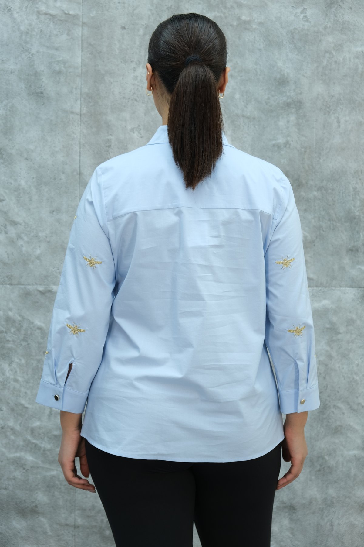 Plus Size Shirt-Blue