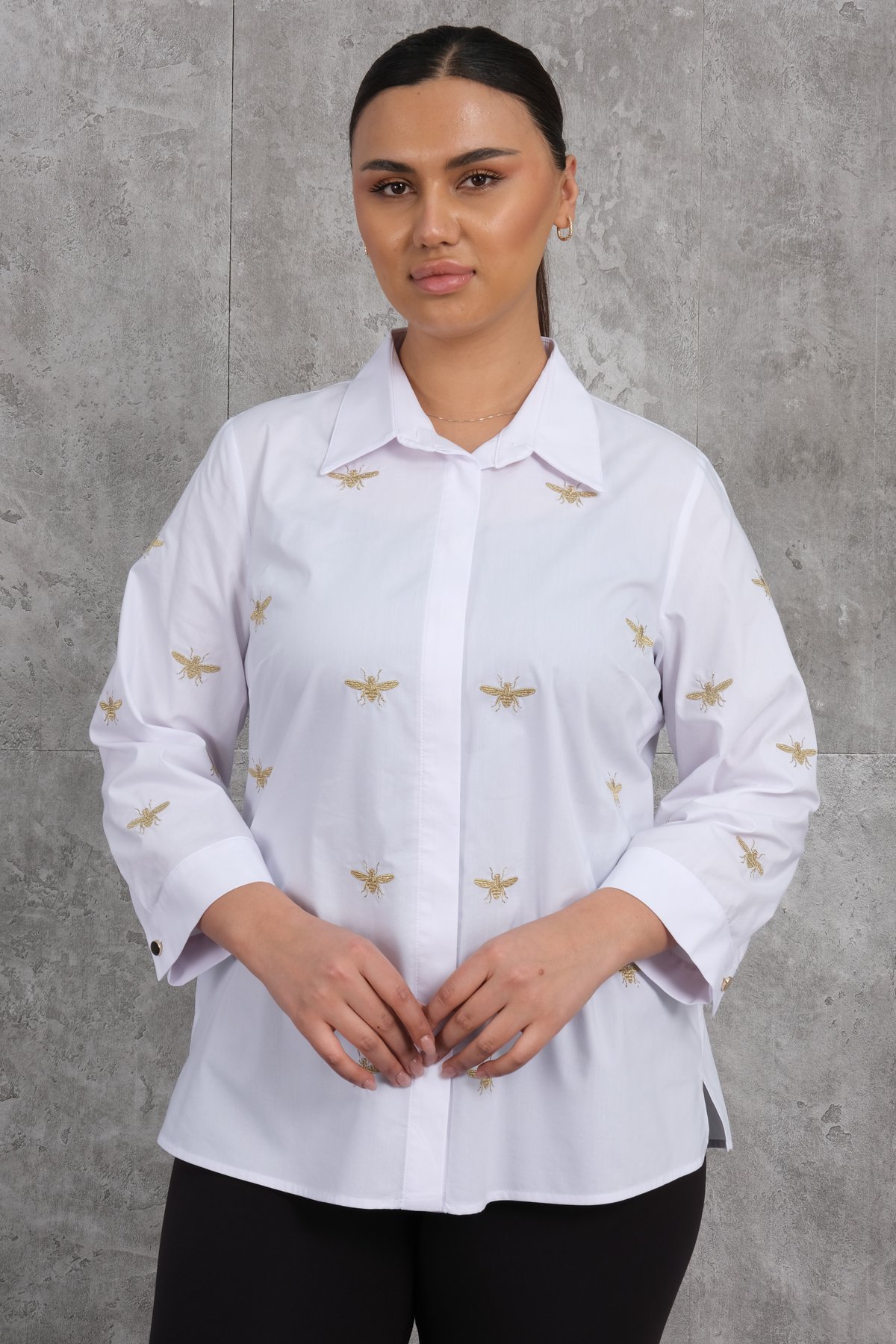 Plus Size Shirt-White