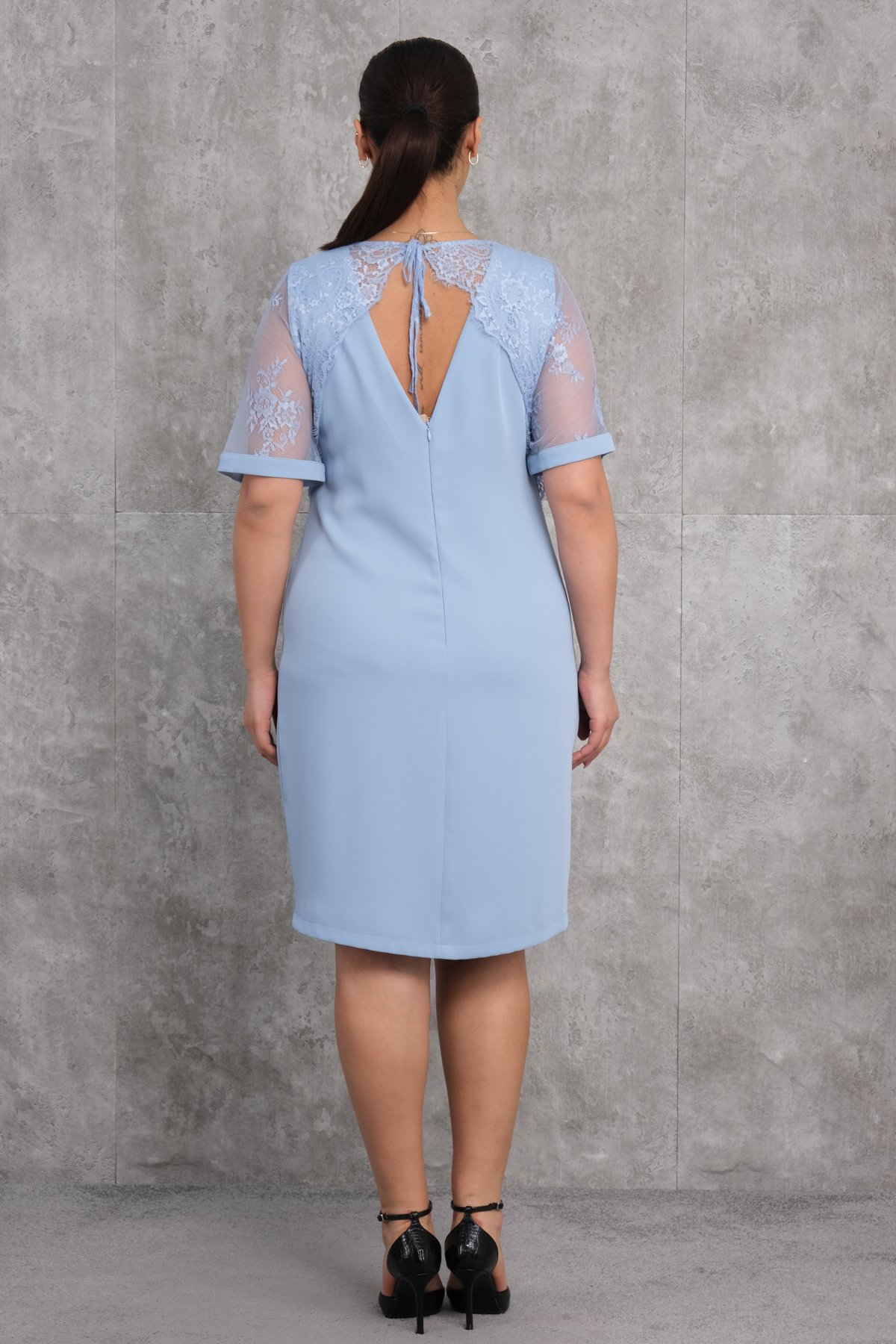 Plus Size Dress-Blue