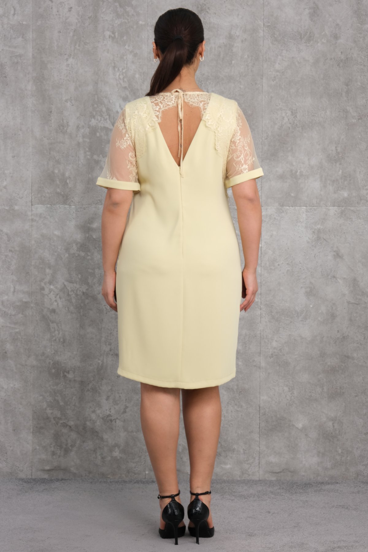 Plus Size Dress-Yellow