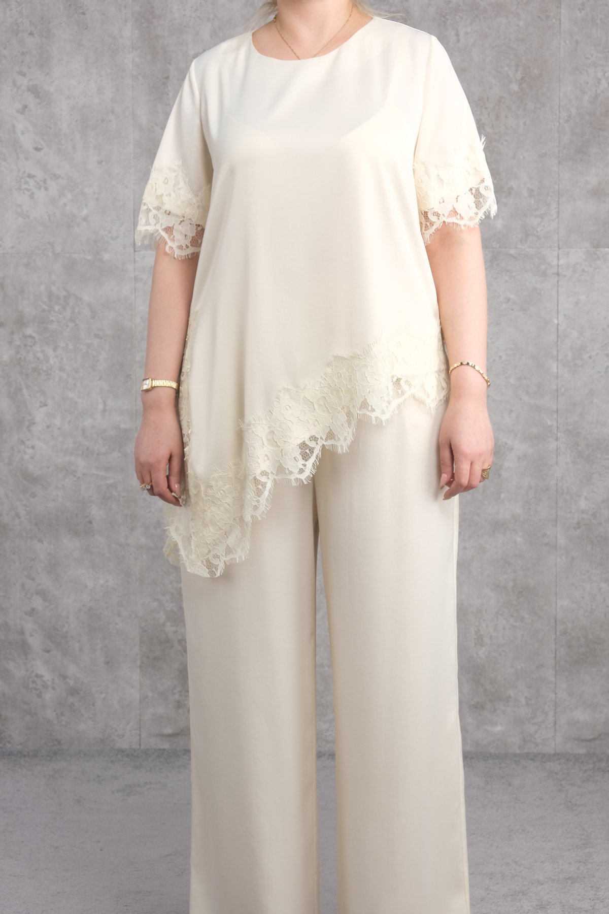 Plus Size Two-Piece Set-Yellow