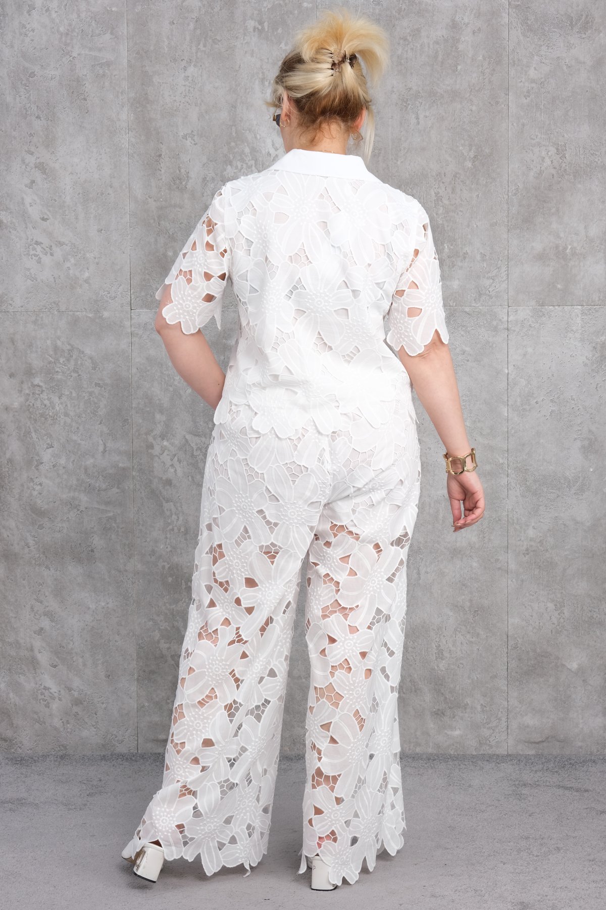 Büyük Beden İkili Takım-Beyaz