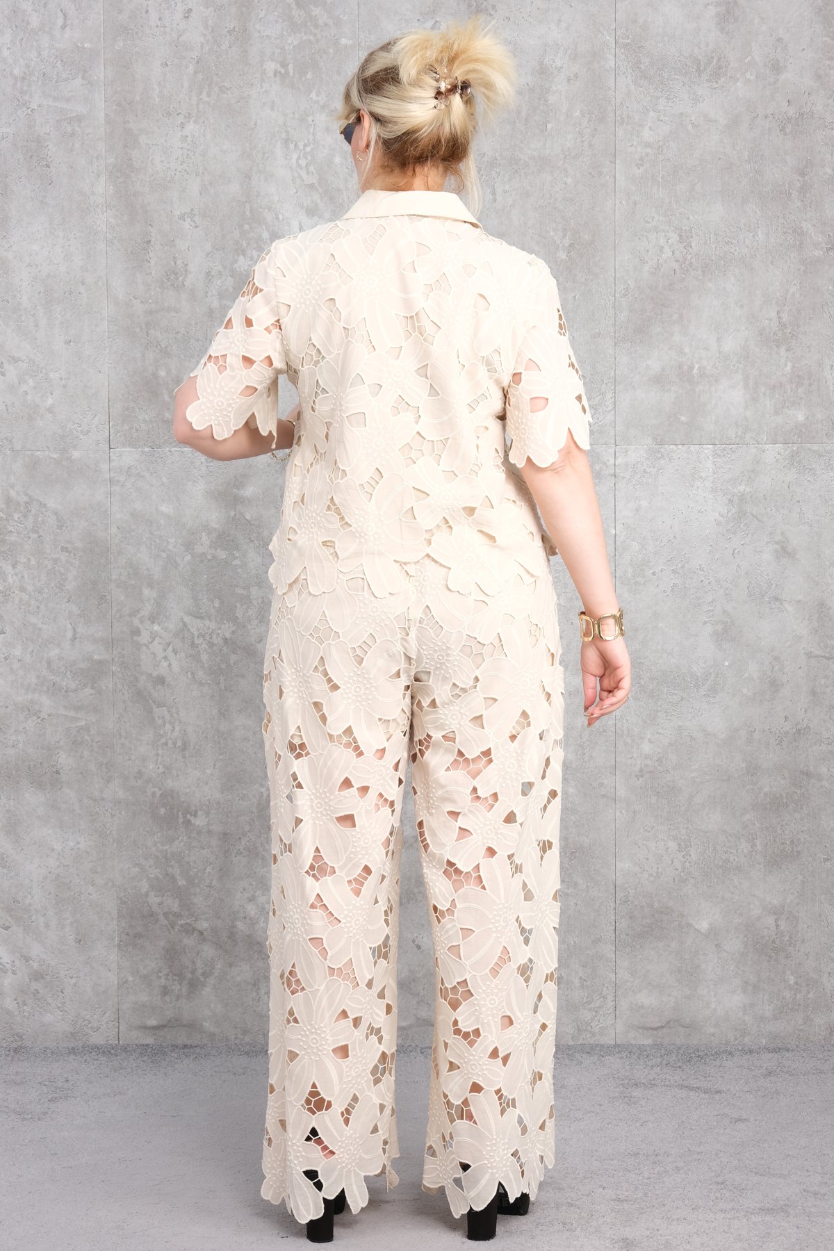 Plus Size Two-Piece Set-Beige