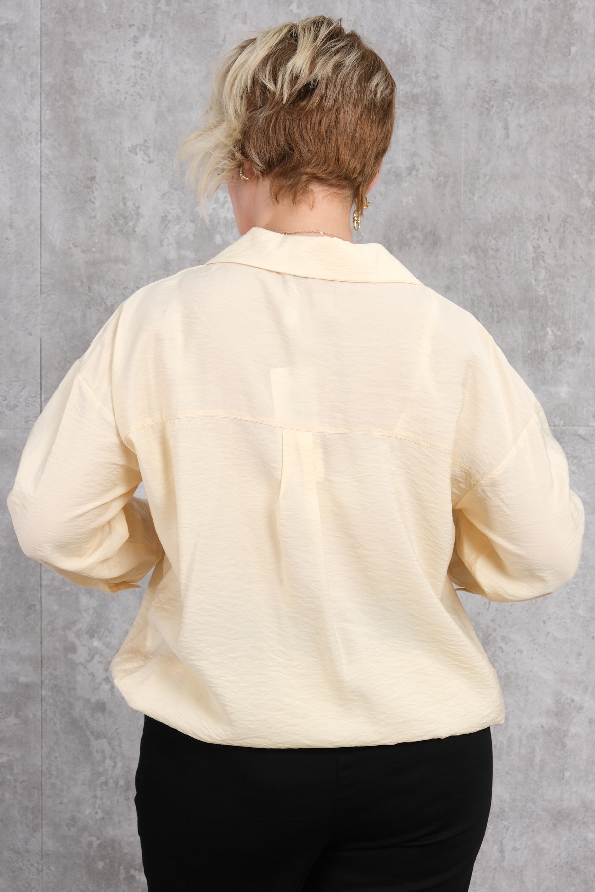 Plus Size Blouse-Yellow