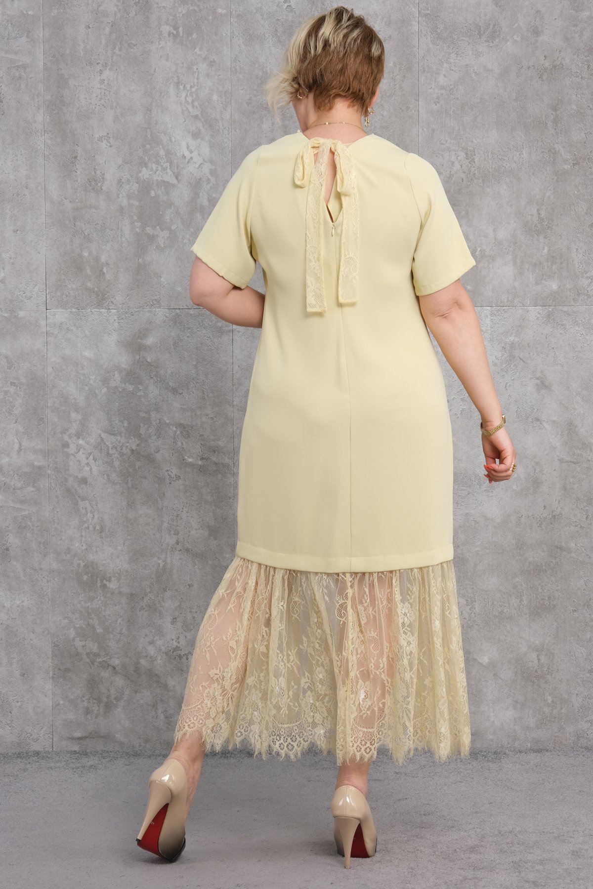 Plus Size Dress-Yellow