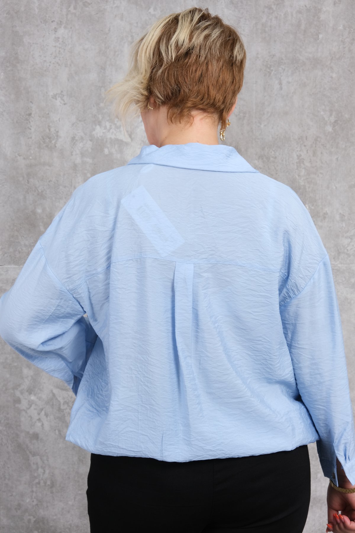 Super Plus Size Blouse-Blue