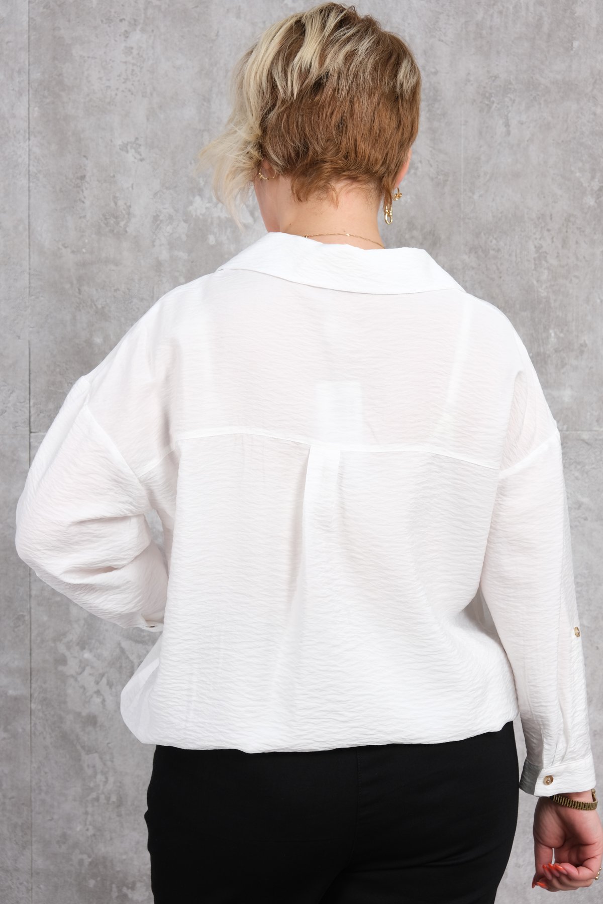 Super Plus Size Sports Blouse-White