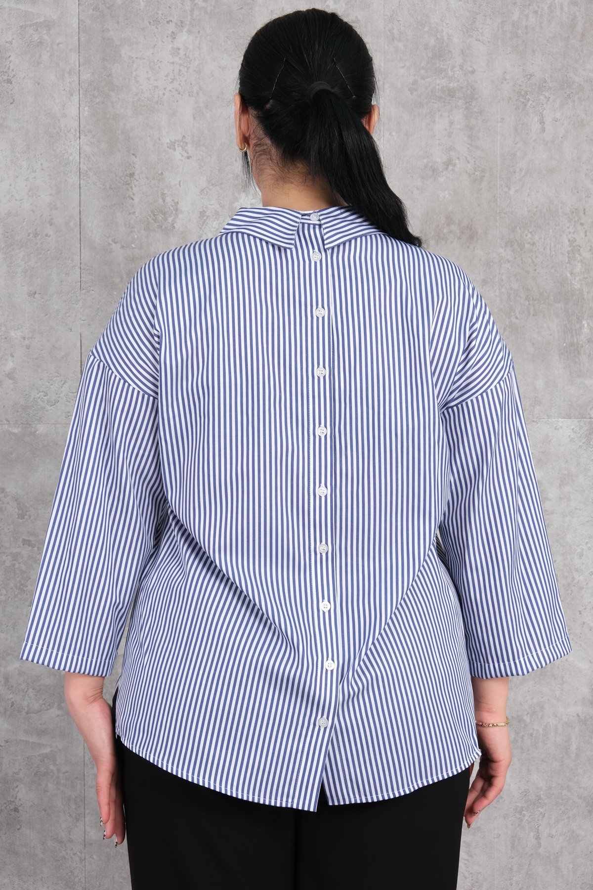 Plus Size Shirt-Dark Blue