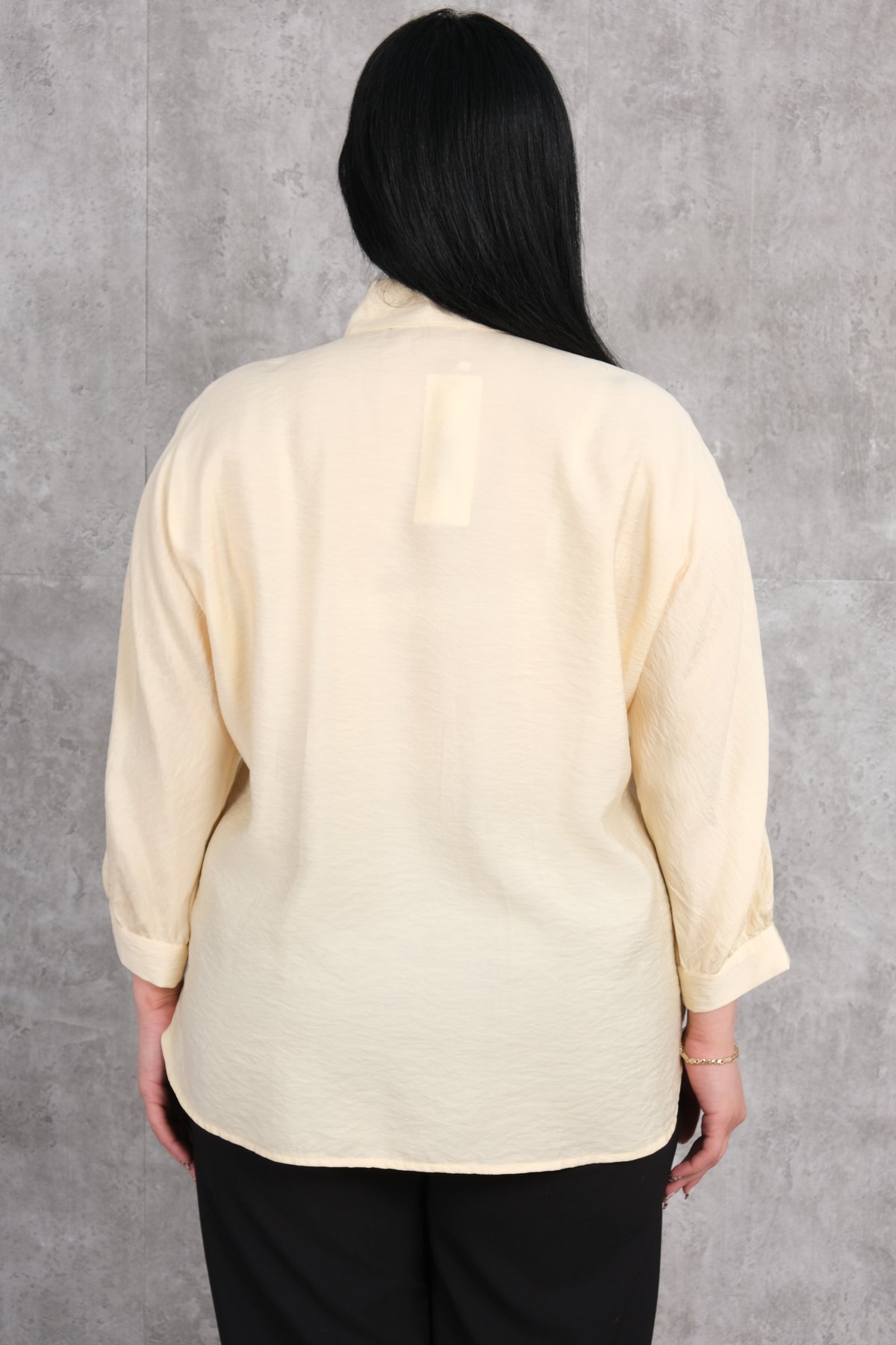 Рубашка больших размеров-Желтый