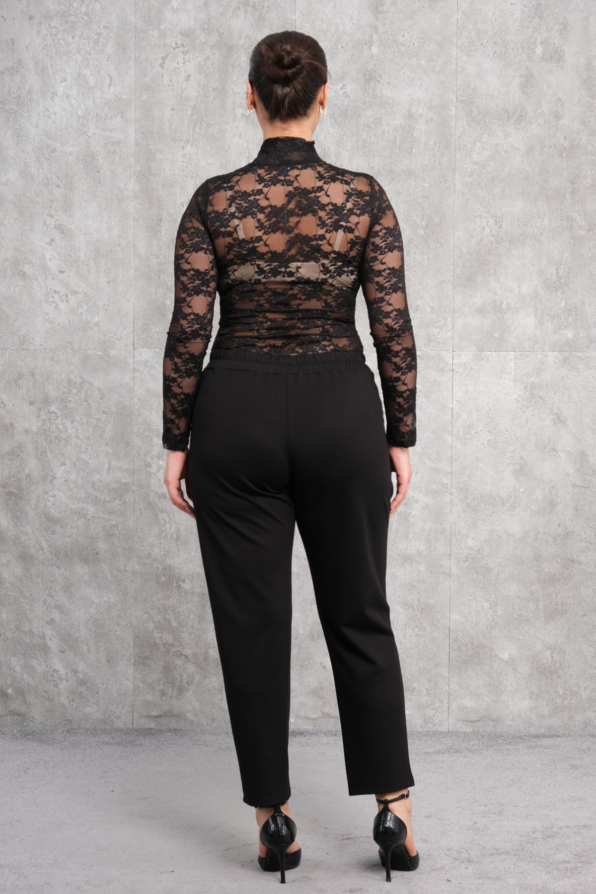 Брюки больших размеров-Черный