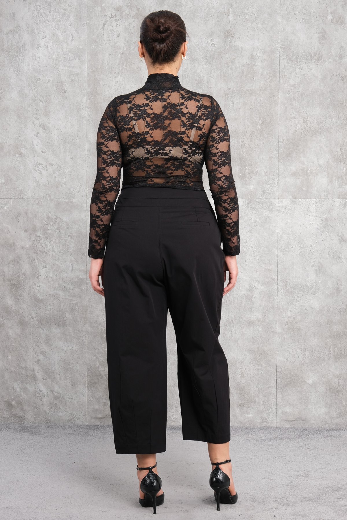 Брюки больших размеров-Черный