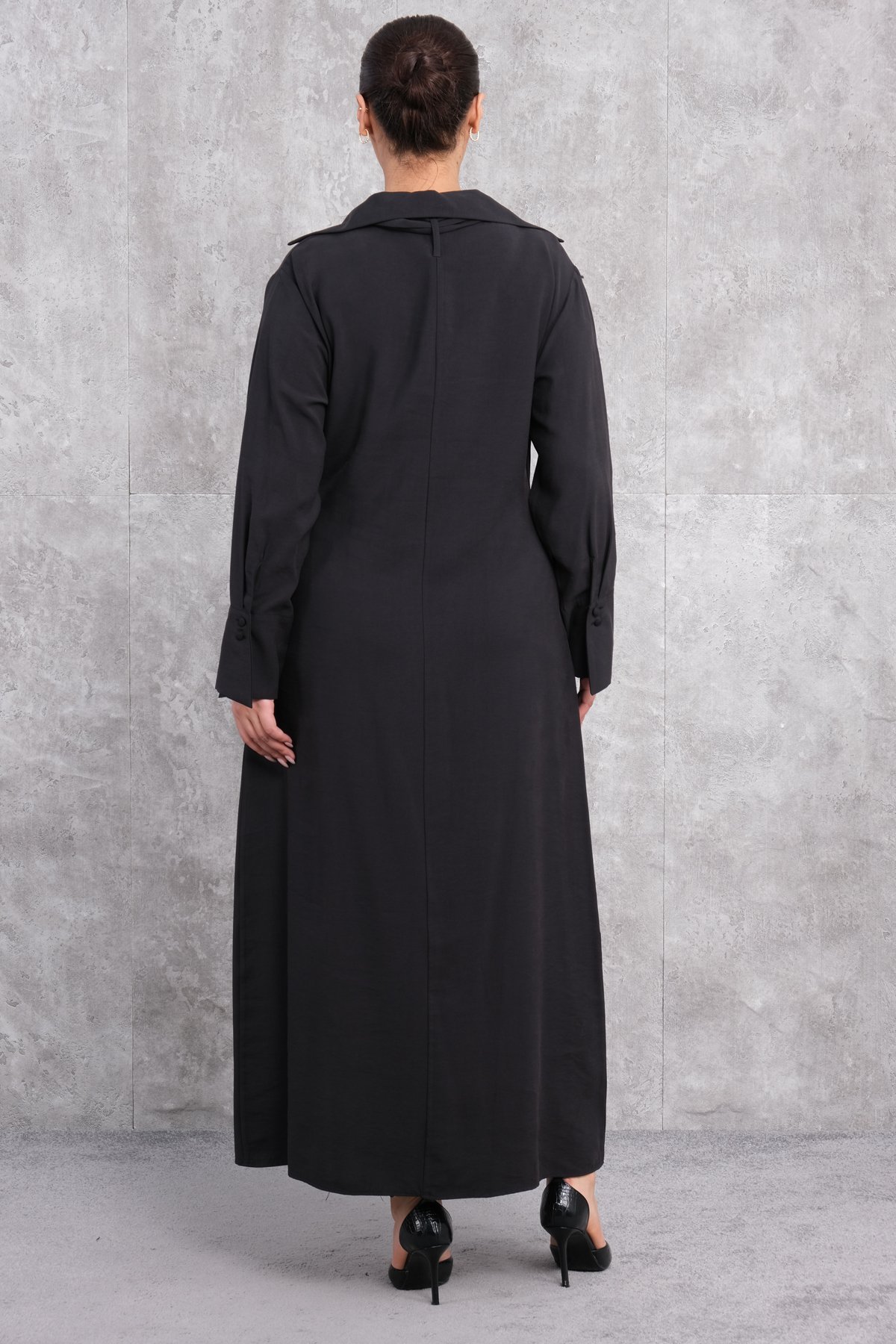 Платье больших размеров-Черный