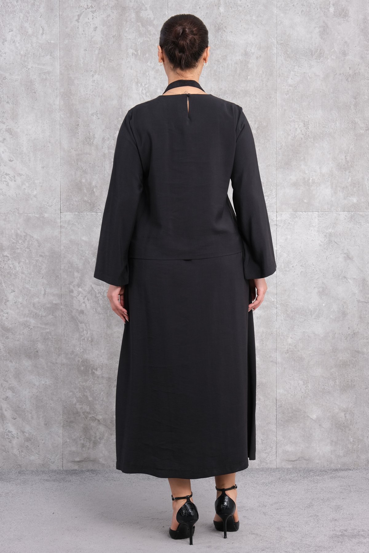 Büyük Beden Elbise-Siyah