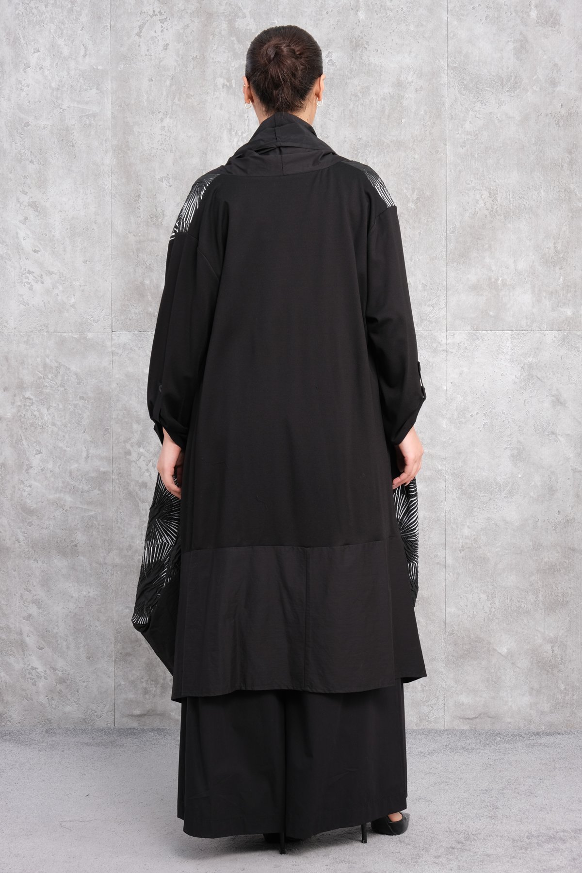 Платье больших размеров-Черный