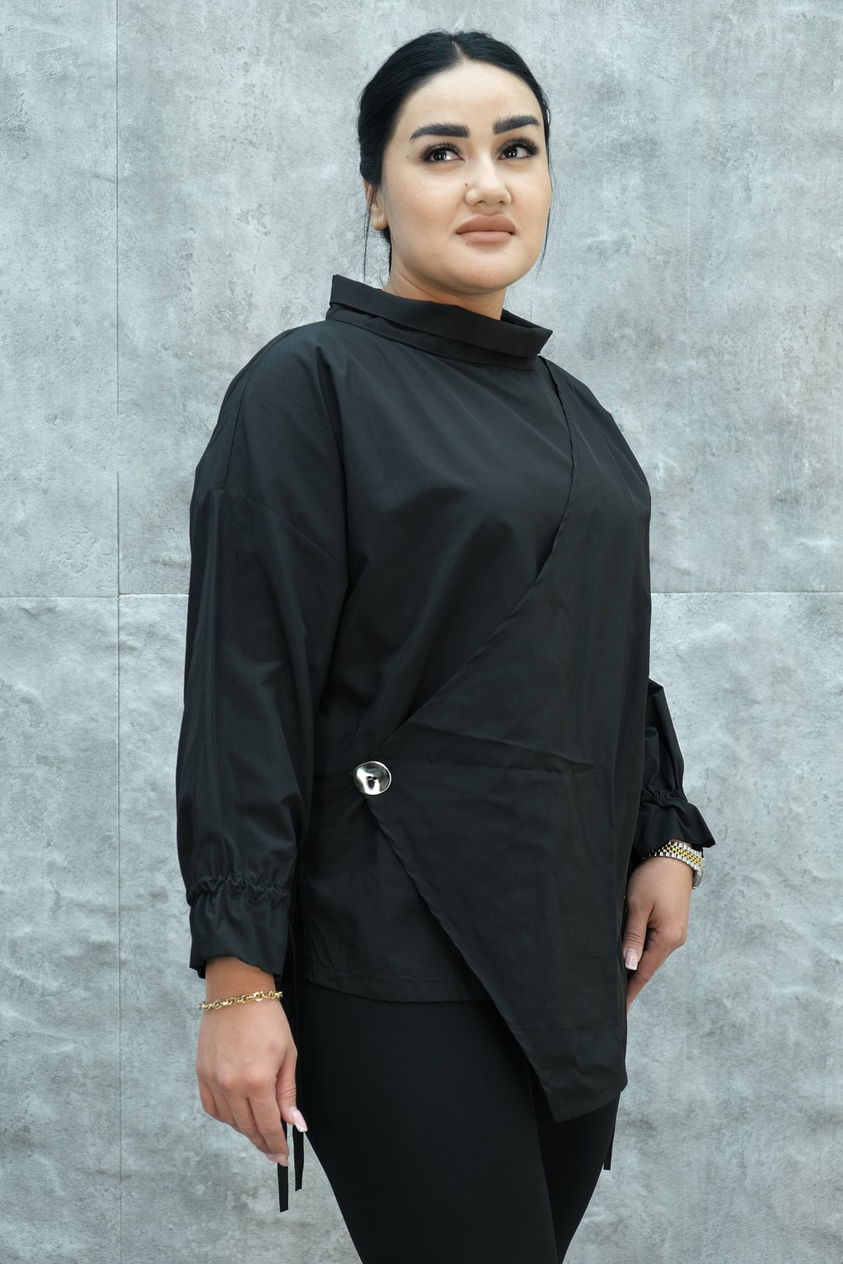 تونيك مقاس كبير-الأسود