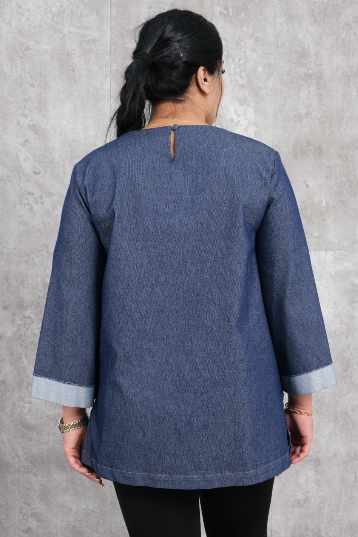 Plus Size Tunic-Blue