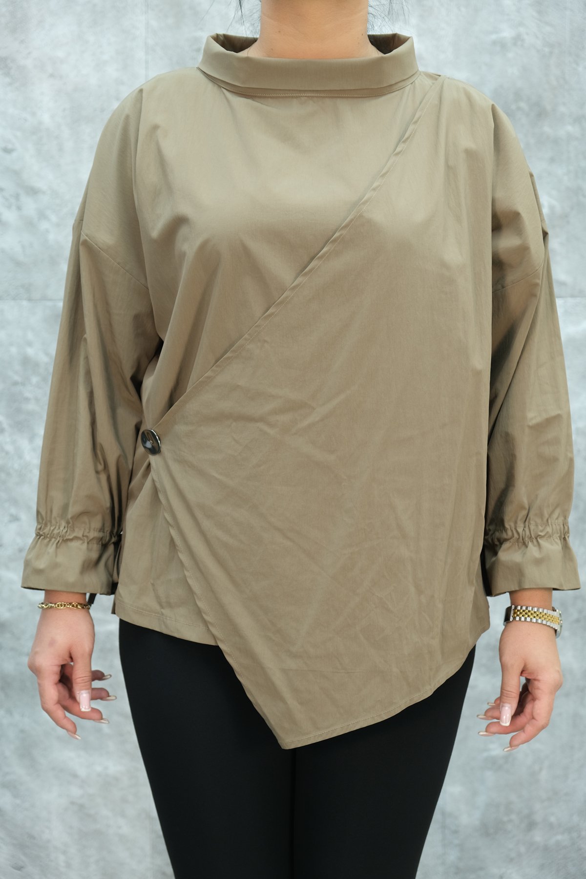 Plus Size Tunic-Mink