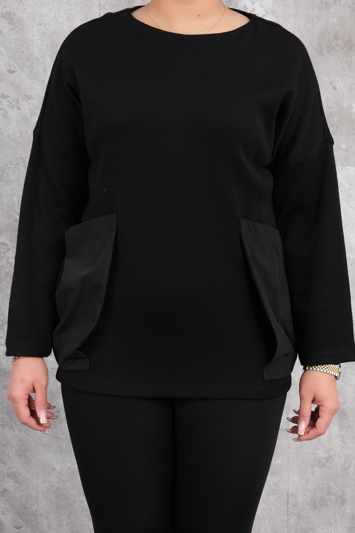 Plus Size Blouse-Black