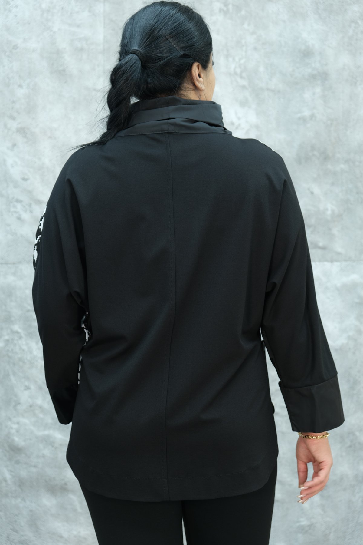 Туника больших размеров-Черный