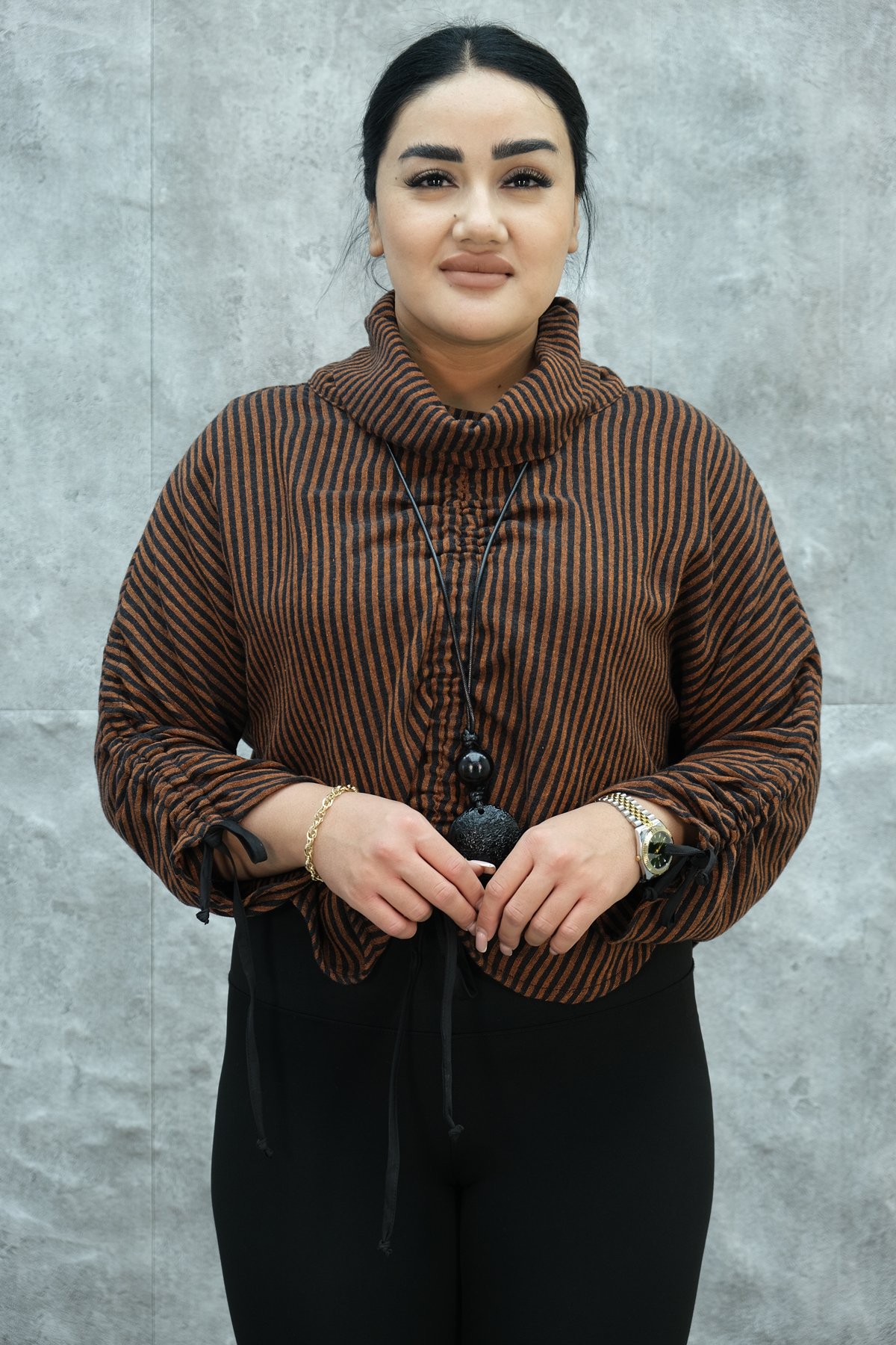 بلوزة مقاس كبير-البرتقالي