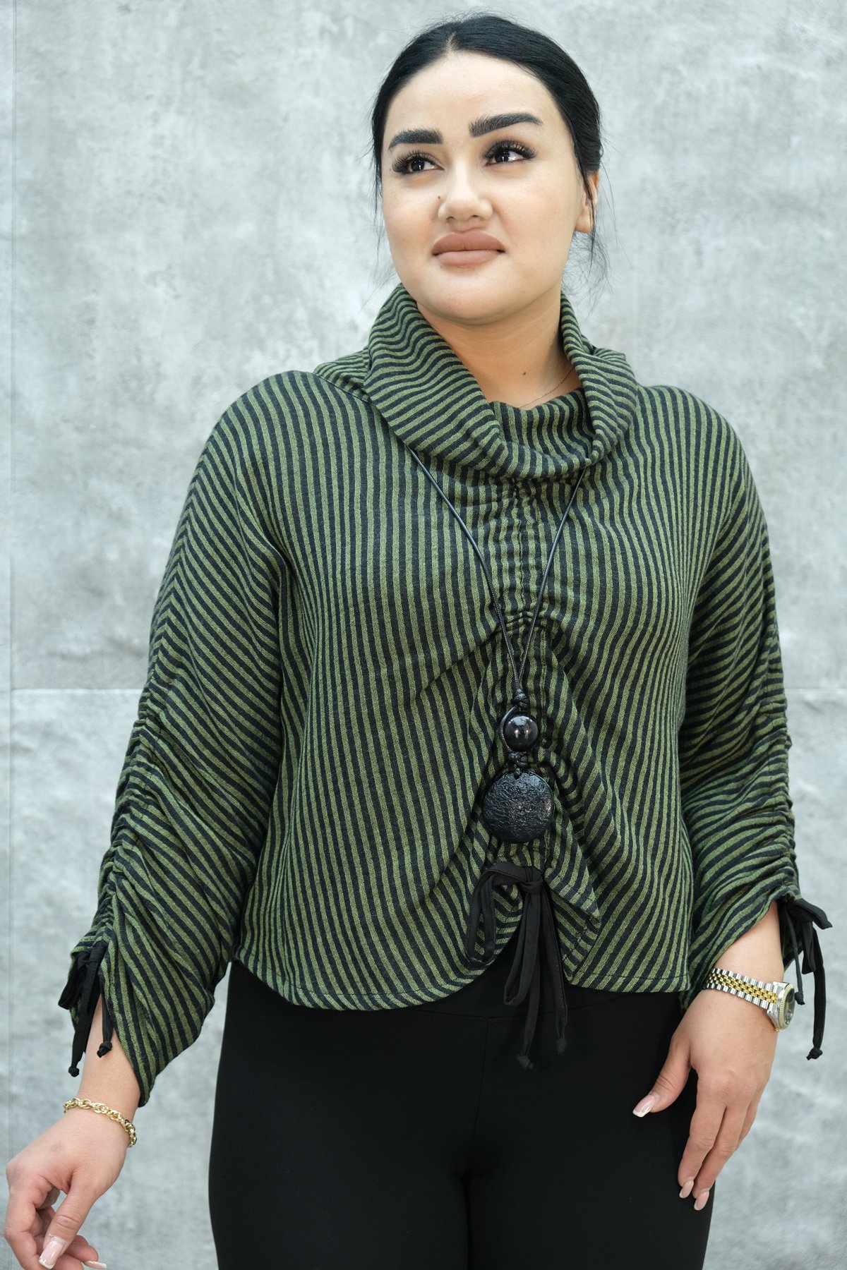 Plus Size Blouse-Green