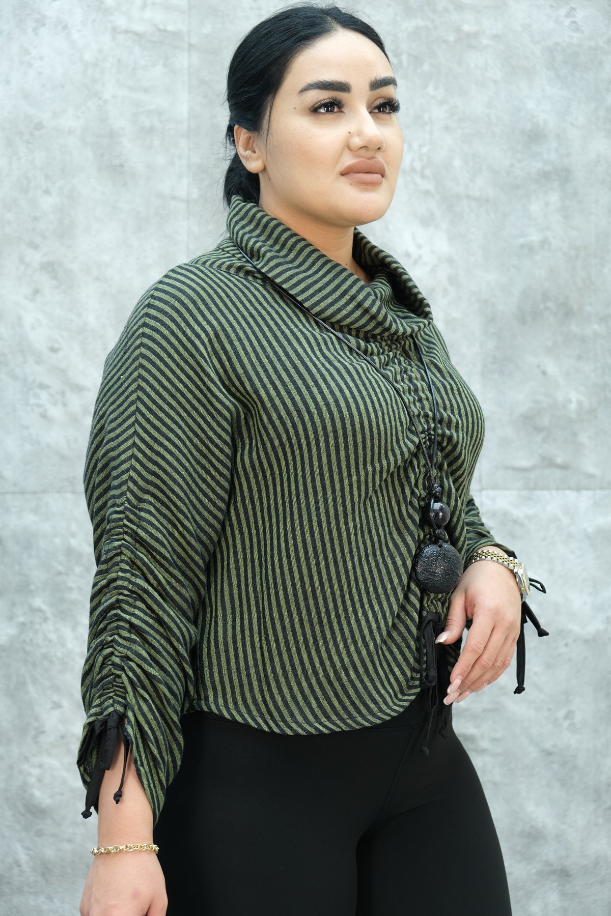 Plus Size Blouse-Green