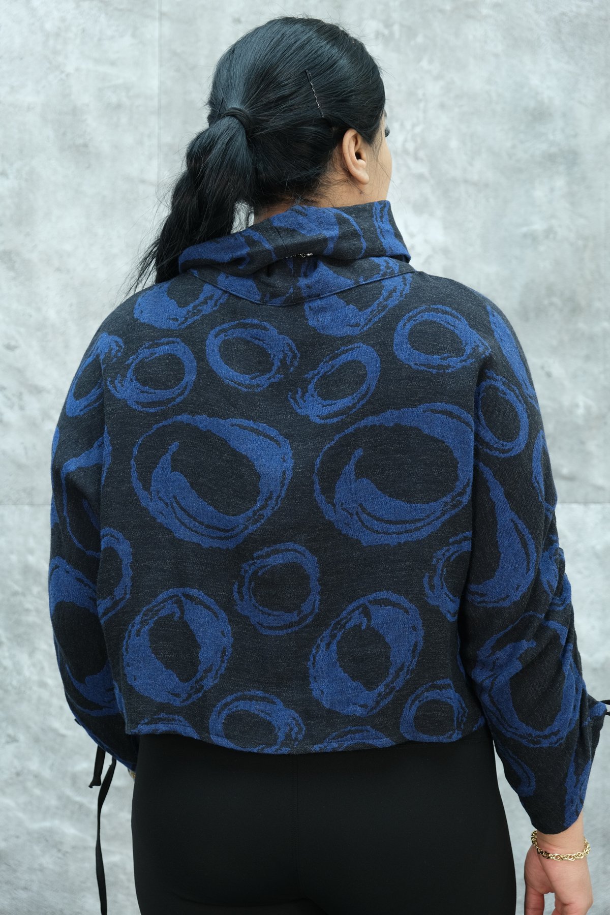 Блузка больших размеров-Ярко-синий