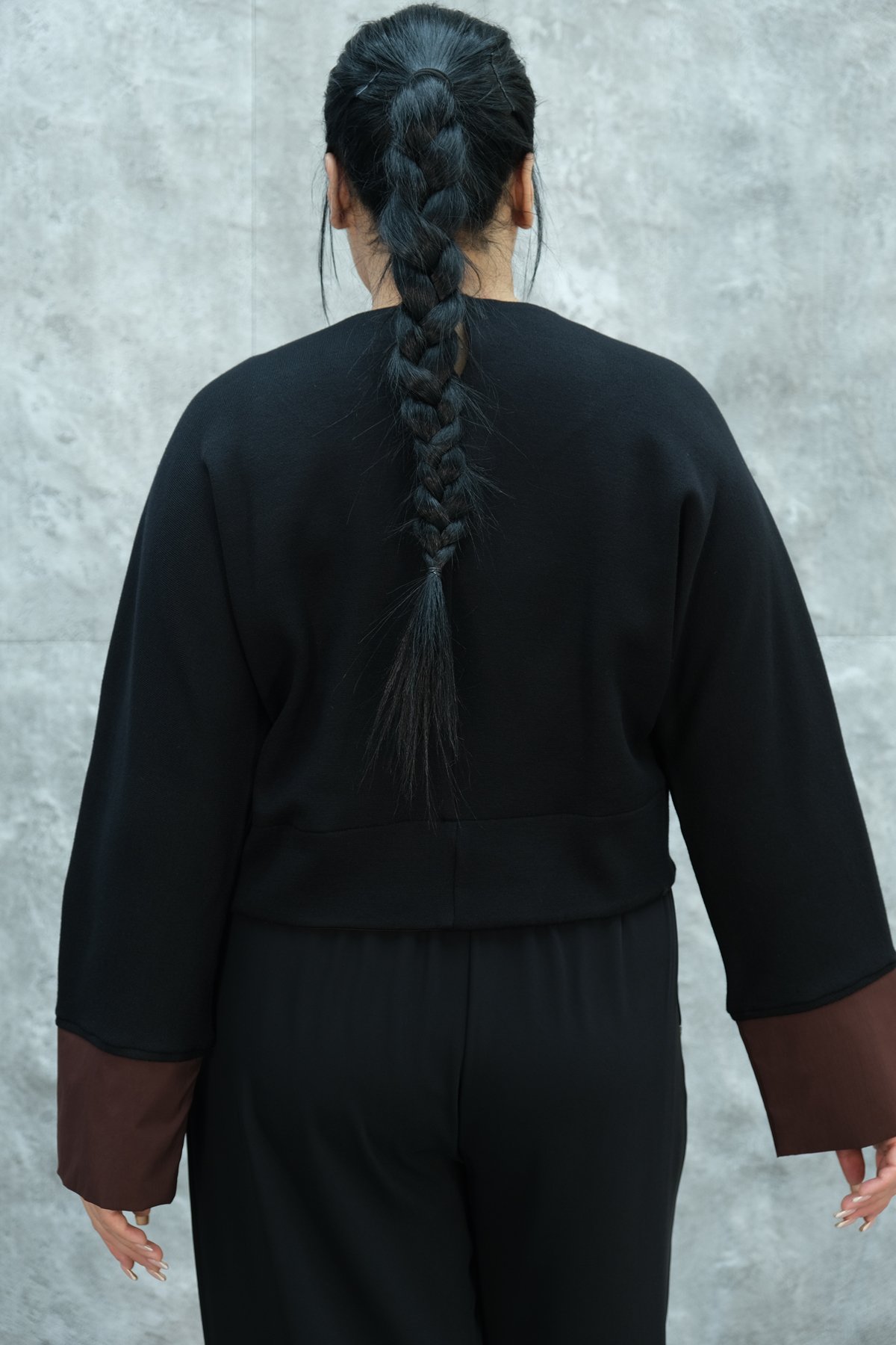 Plus Size Blouse-Brown