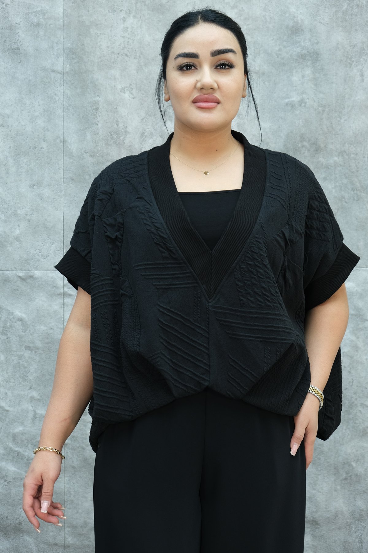 Plus Size Tunic-Black