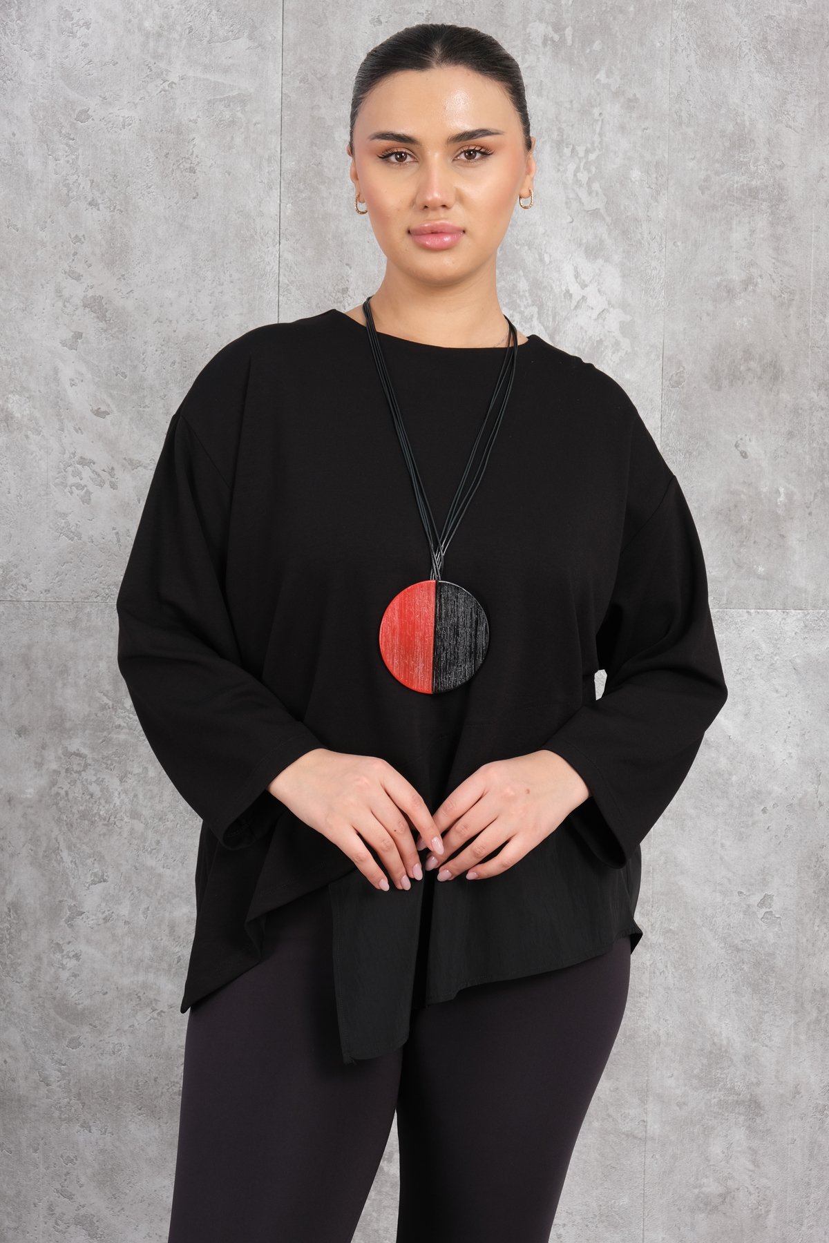 Plus Size Blouse-Black