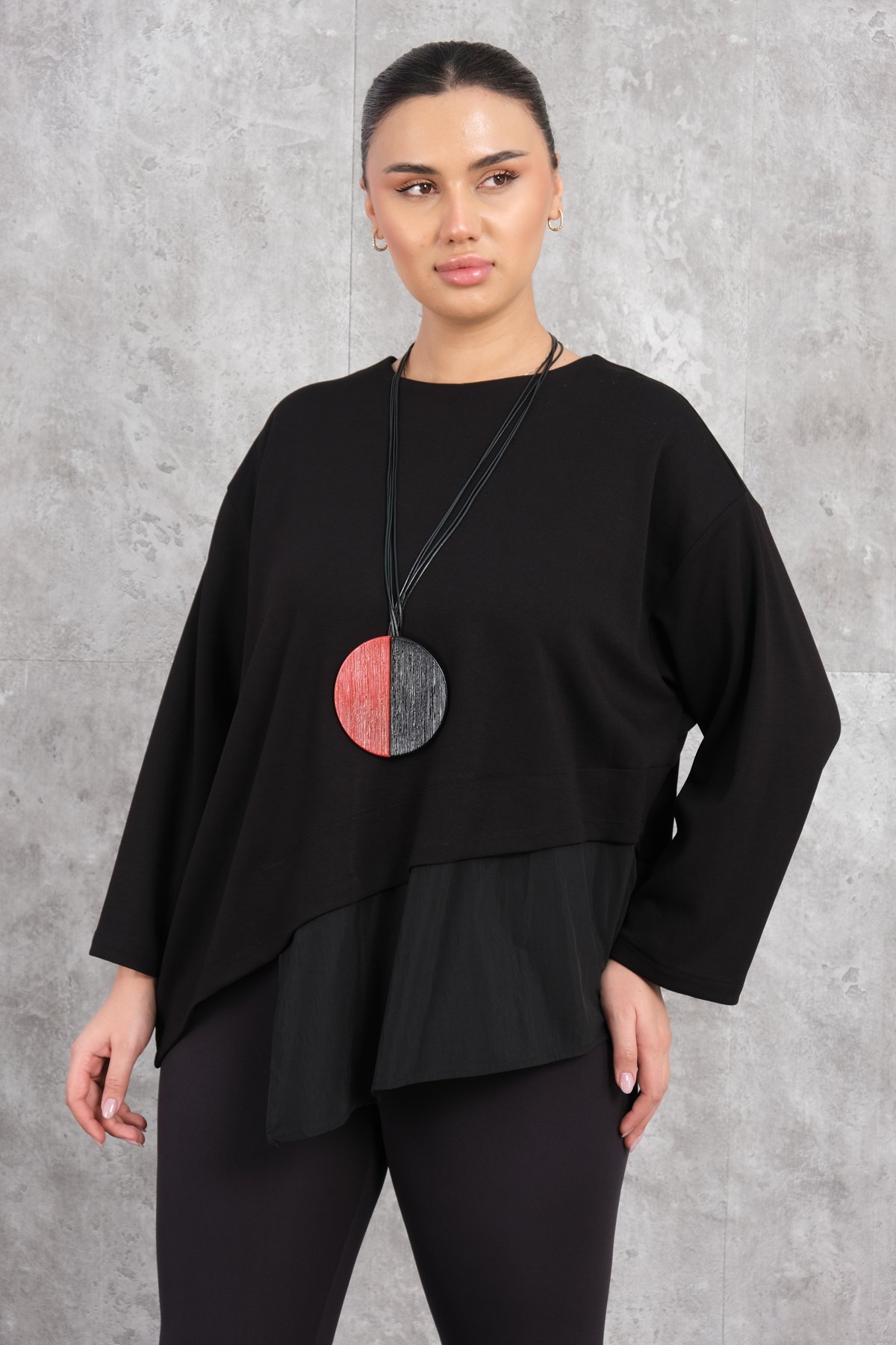 Plus Size Blouse-Black