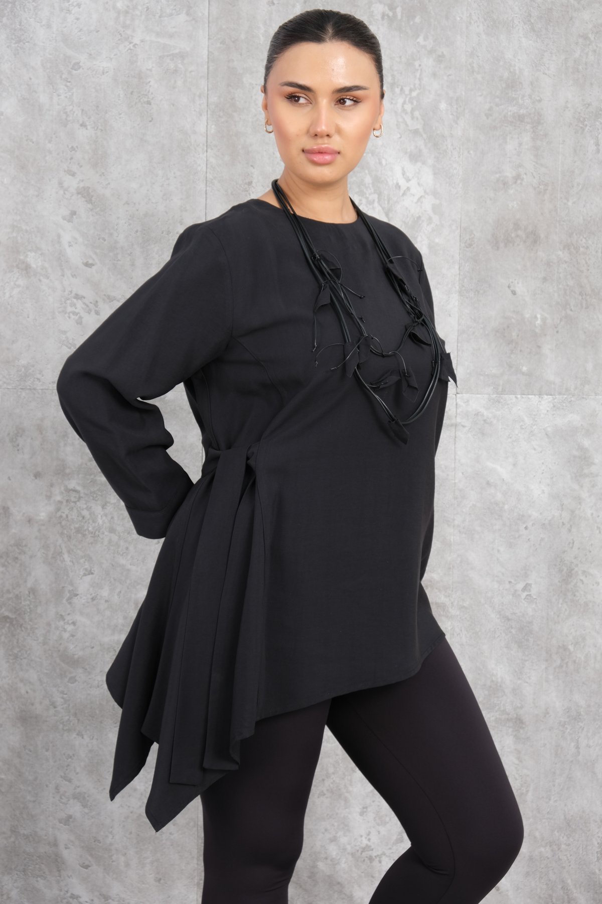 Plus Size Tunic-Black