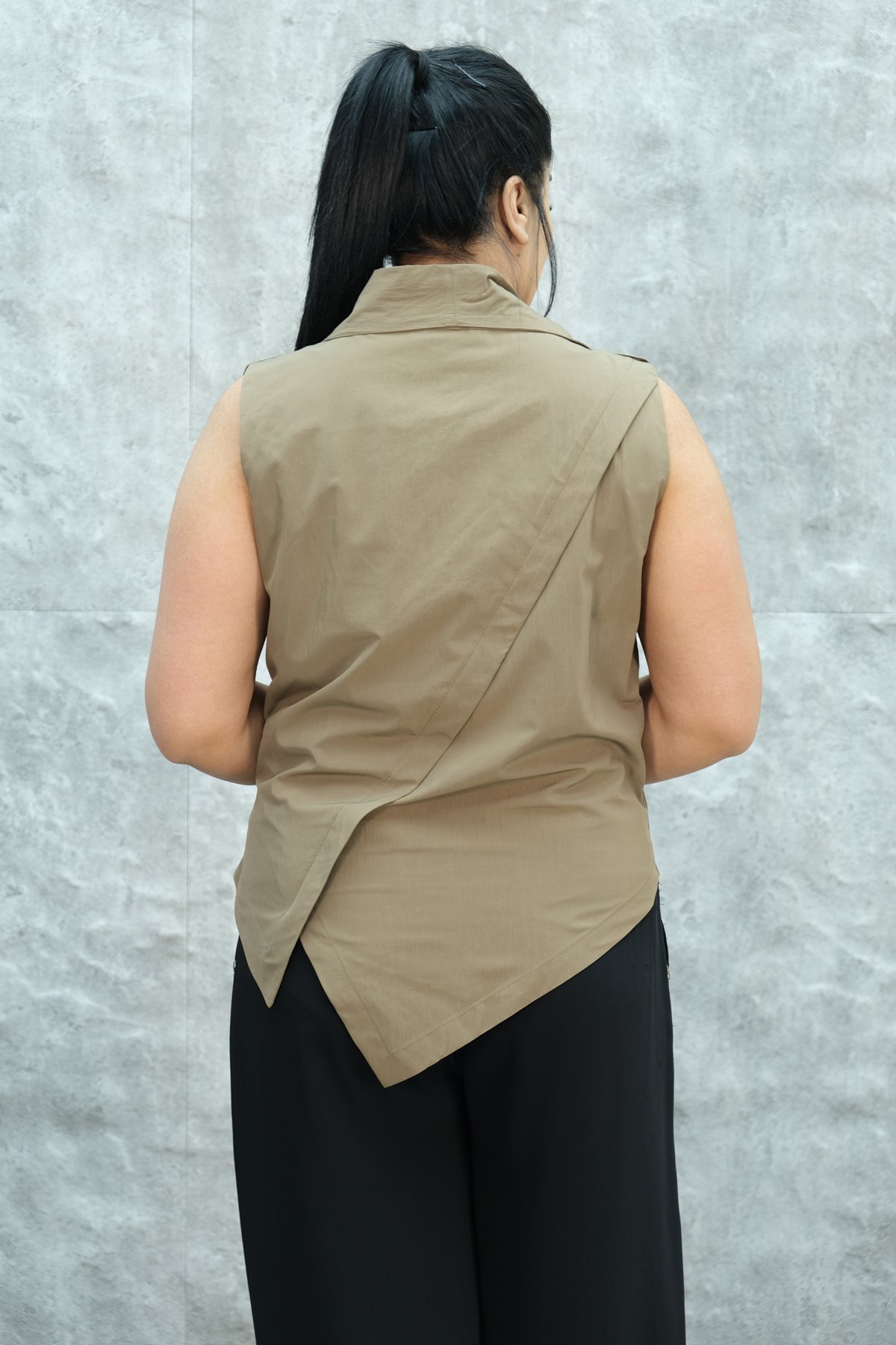 سترة مقاس كبير-فرو المنك