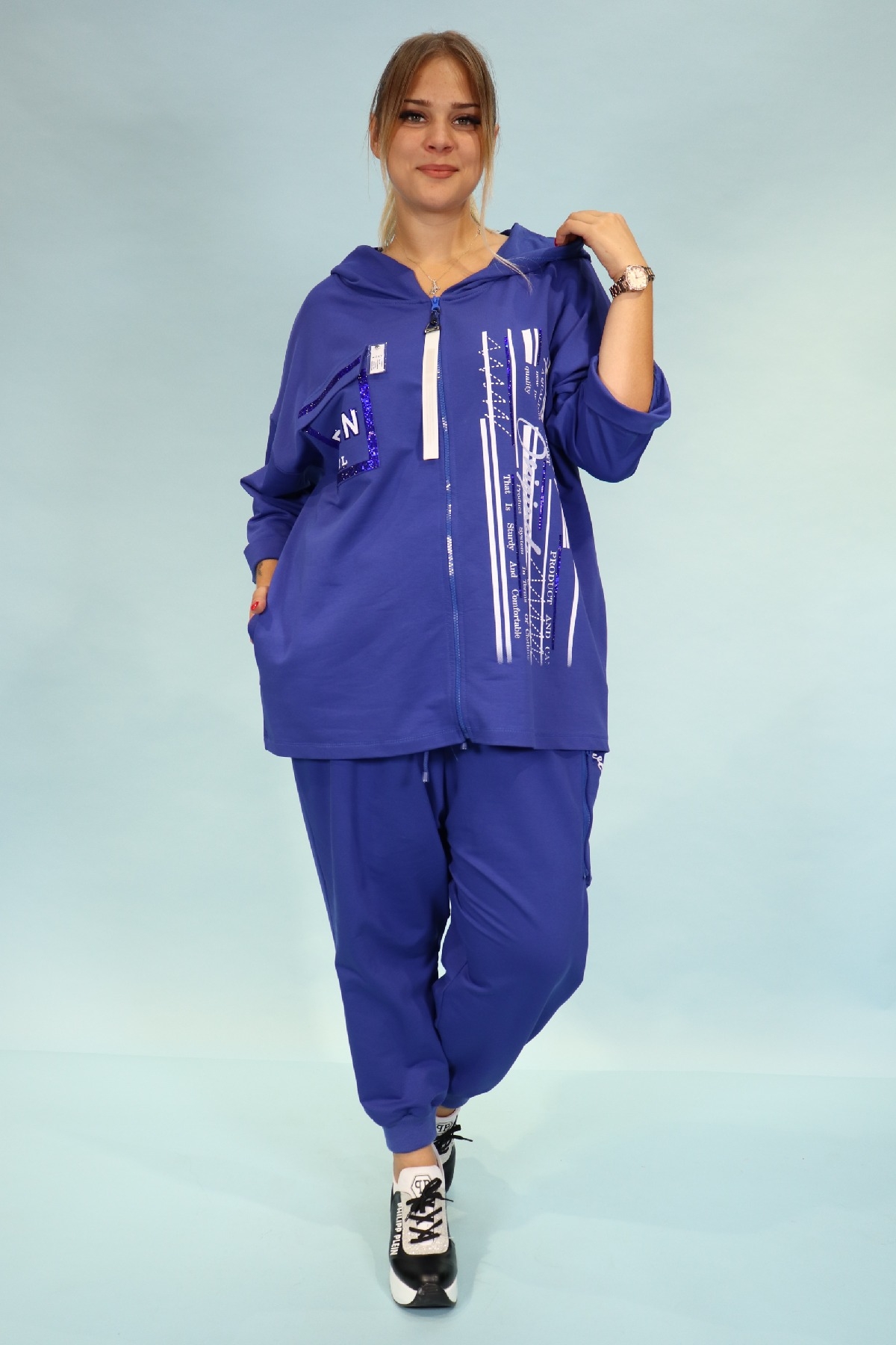 Two-Piece Suit-Bright Blue