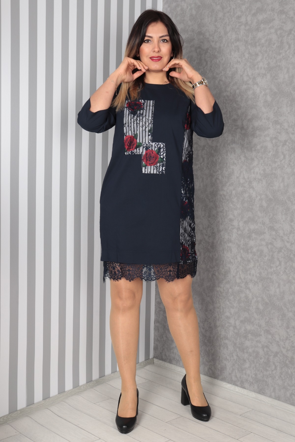 Casual Dresses-Dark Blue