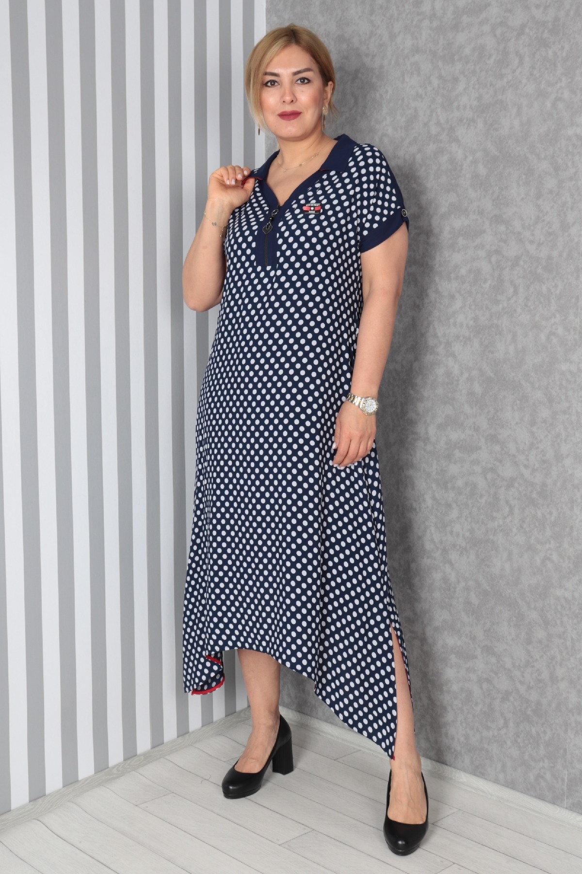 Casual Dresses-Dark Blue