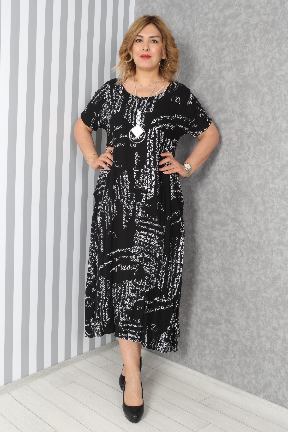 Casual Long Dresses-Black