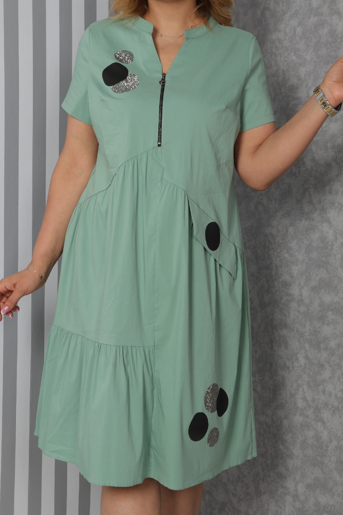 Casual Dresses-Petrol Green