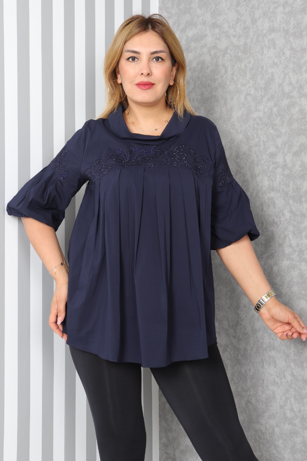 Blouses-Dark Blue