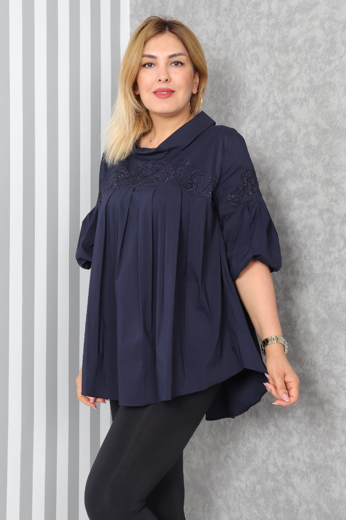 Blouses-Dark Blue