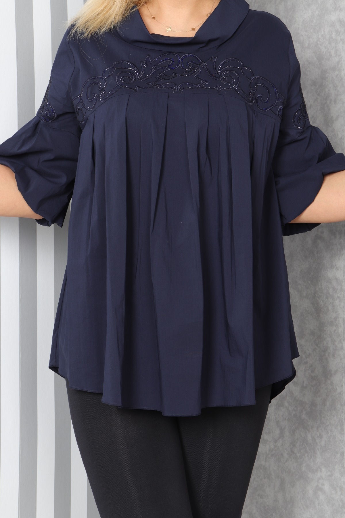 Blouses-Dark Blue